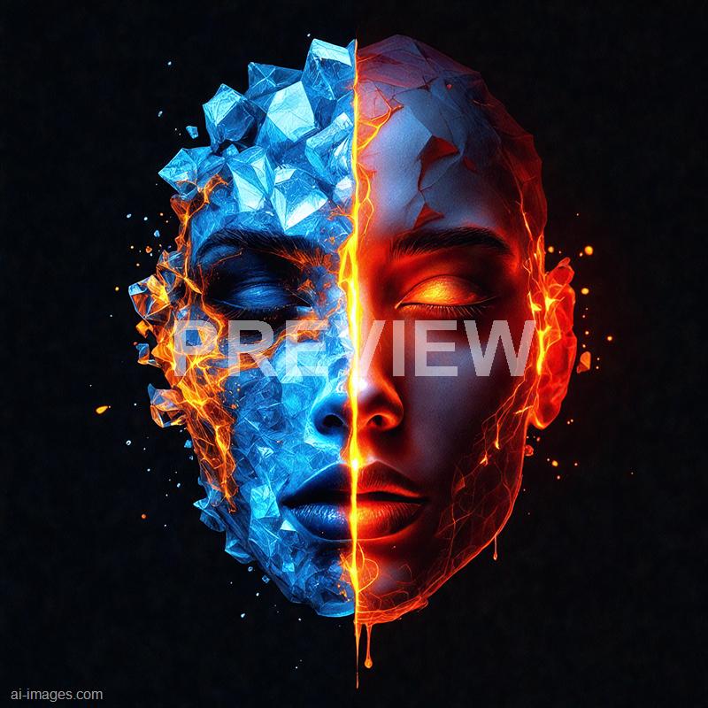 15552 - a-3d-half-molten-half-frozen-face-with-one-side-dripp_250706004542_00001